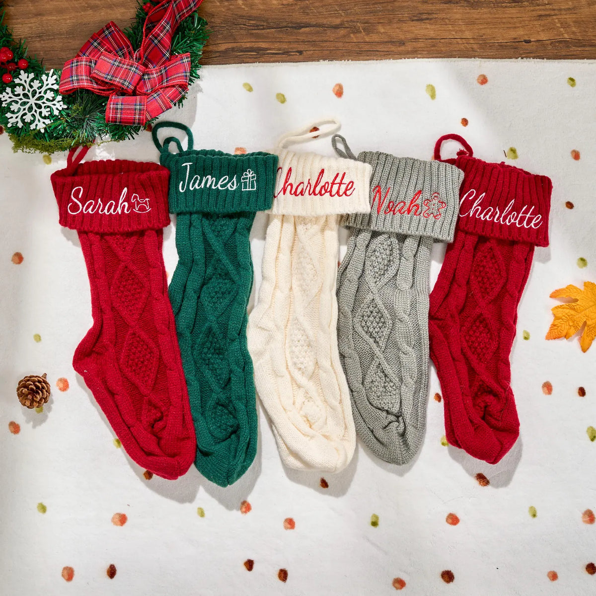 Dinky 2 Tone Knitted Stocking