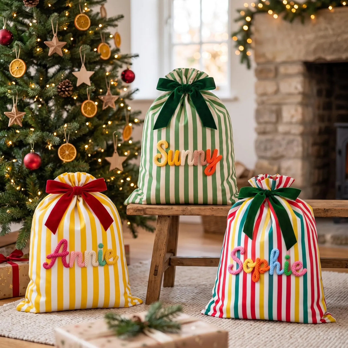 Dinky Striped Santa Sack